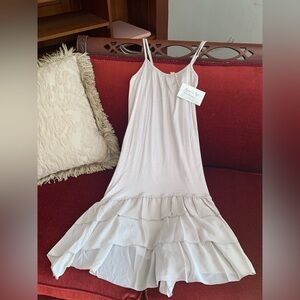 Grace & Lace dress extender slip dress stone/dove gray/hint of lavender XS NWT